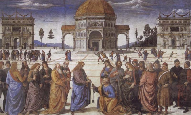 Christ giving the Keys to St.Peter, Pietro Perugino